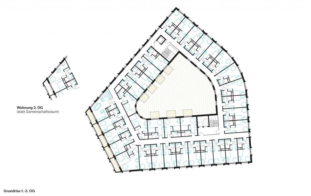 eins:eins architekten hamburg - Wohn- und Geschäftshaus Mundsburger Damm