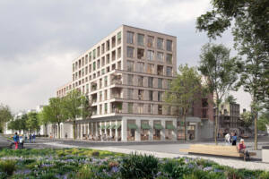 eins:eins architekten hamburg - Perspektive Eckgebäude