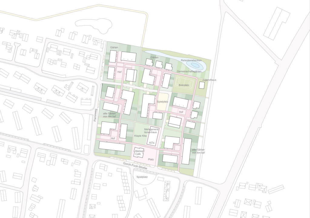 eins:eins architekten hamburg - Neues Wohnquartier an der Gorch-Fock-Straße