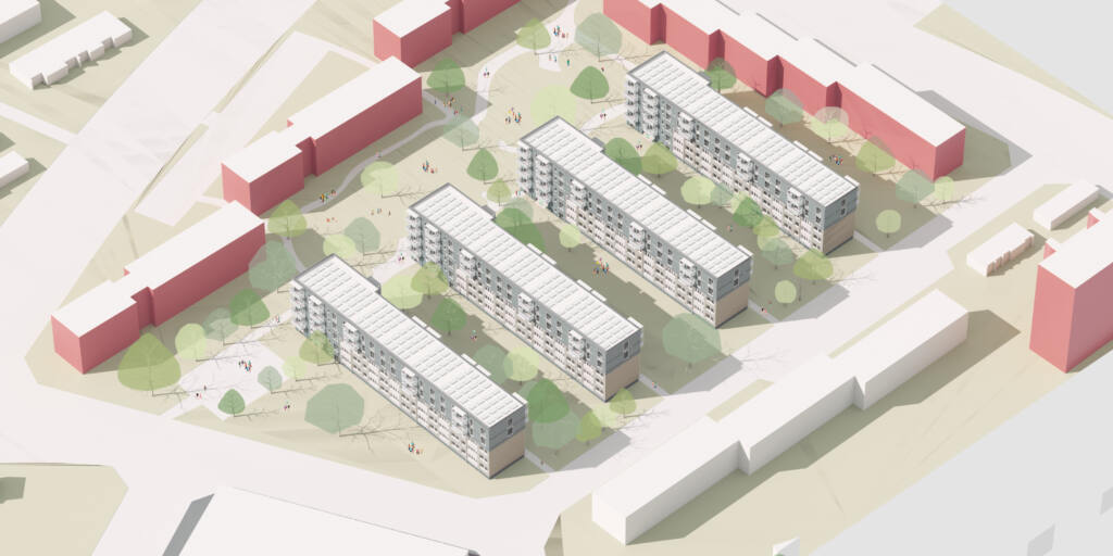 eins:eins architekten hamburg - Aufstockung in Holzmodulbauweise